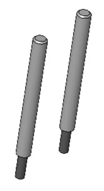 MCZ Selbstreinigend Brennertopf aus Gusseisen Bolzen Stange (Stk.2) 41201601400