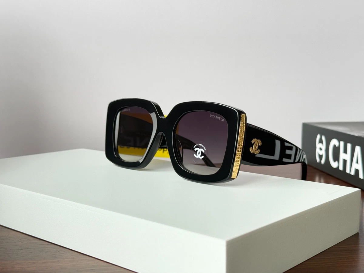 Chanel Women\'s 1174/3m Black Frame Full Rim Oversized Sunglasses W/ Coa CHANEL Sunglasses: Cat Eye Sunglasses, nylon — Fashion | CHANEL main image 3
