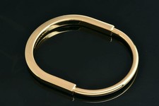Tiffany Co Lock Bangle Bracelet Extra Large 18 K Yellow Gold 750 Verified 00086