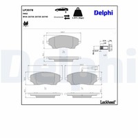 Bremsbelagsatz Scheibenbremse Delphi LP3978 FüR Opel Movano U9 Bluehdi 120 140 3