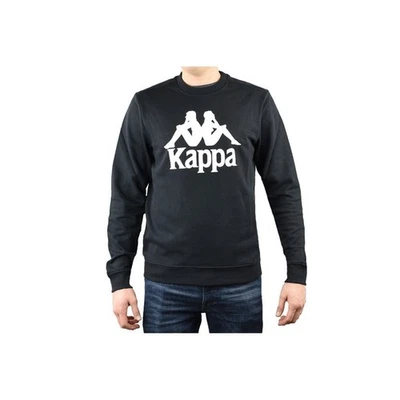 Sweats Universel hommes Kappa Sertum RN Sweatshirt 703797194006 Noir-Blanc - Photo 1/3