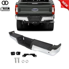 For 2017-2022 Ford F-250 F-350 SuperDuty Chrome Rear Step Bumper Assembly w/Park
