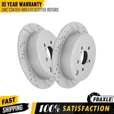 Rear Drilled Brake Disc Rotors Set For Subaru Forester Legacy Outback 2010 -2014