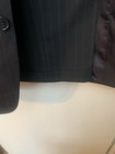 Jones Of New York Designer Men Suit Sz. 44L Black With Gray Stripes — photo 6