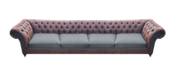 Chesterfield Braun Sofa Couch Viersitzer Leder Einrichtung SitzmöBel Wohnzimmer
