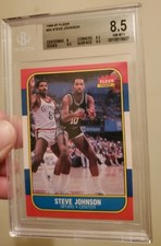 1986 Fleer Basketball Steve Johnson #55 BGS 8.5 With 9.5 Surface