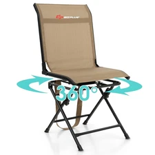 Folding 360° Silent Swivel Hunting Chair Blind Chair All-weather Outdoor