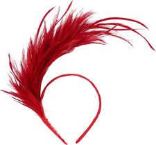 1920s Feathers Fascinator Headband 50s Prom Queen Headpiece for Women Cocktail