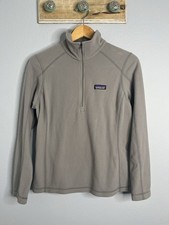 Patagonia Micro D Fleece 1/4 Zip Pullover Sweater Gray Women  s Size S