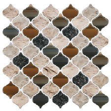 STICKGOO Arabesque 12"x12" Peel Stick Backsplash Wall Tile - 2x Thicker