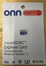 Onn Micro SD Express Card 512gb Nintendo Switch 2 New Sealed