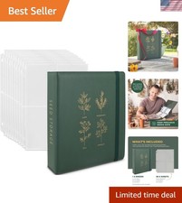 Seed Storage Organizer Binder - Seed Packet Organizer with 50 Pack Sheet Prot...
