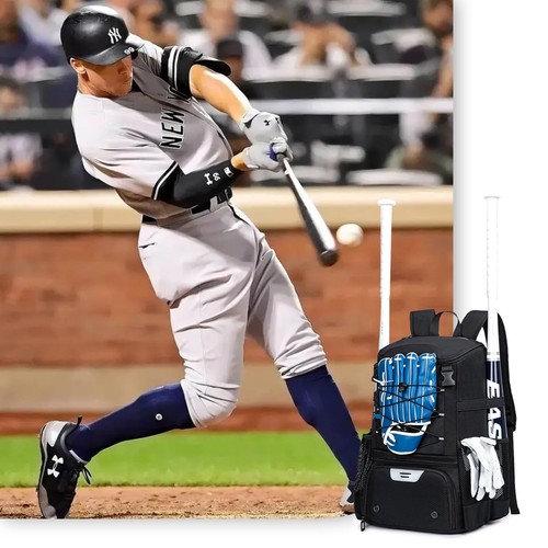 Baseball Bag for Youth and Adult, Softball Backpack 40L Large Capacity, Bat B... - Picture 8 of 8