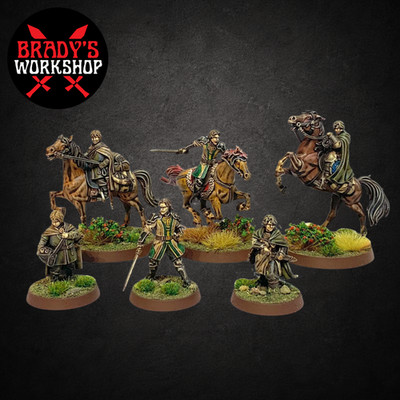 FREALAF, OLWYN & LIEF OF ROHAN 6 Herr der Ringe Warhammer 28mm bemalt MESBG