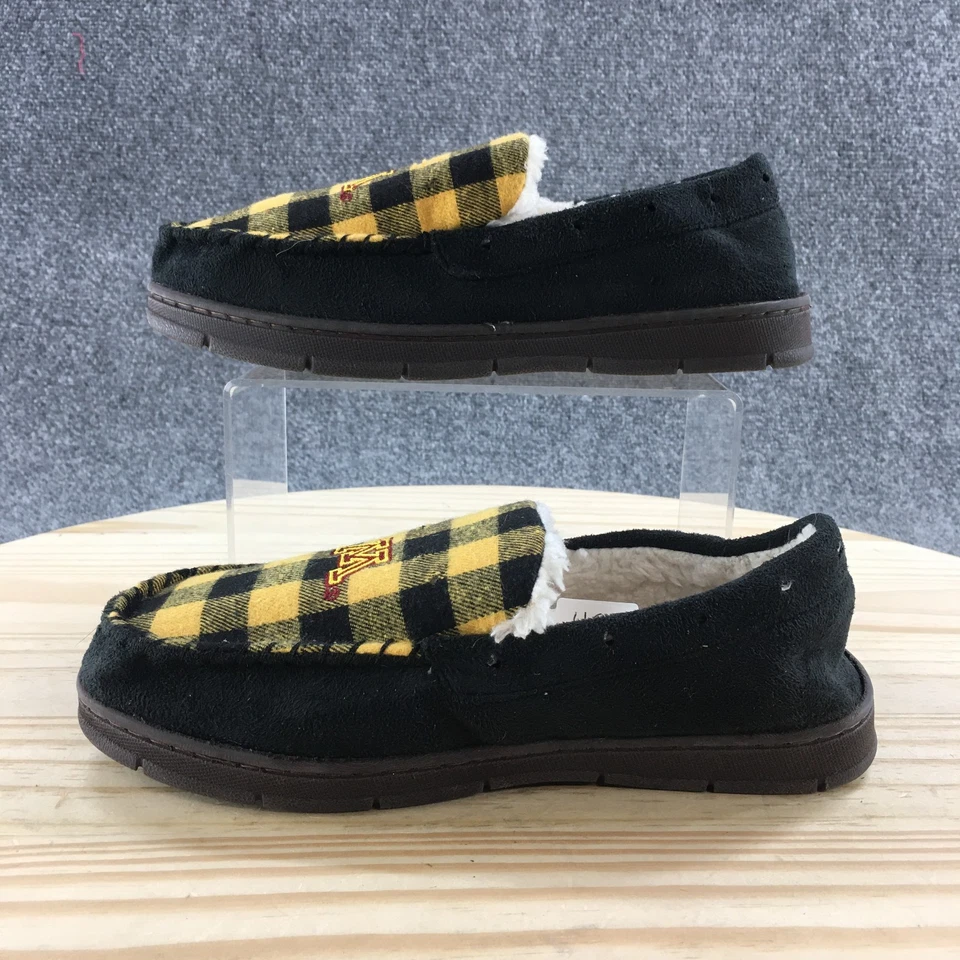 FOCO Slippers Mens 7-8 Minnesota Golden Gophers Moccasin Yellow Plaid Comfort - Image 2 of 4