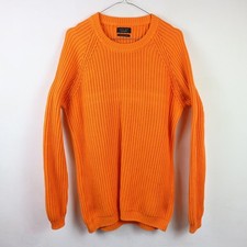 ZARA MAGLIONE GIROCOLLO COTONE TRAFORATO M UOMO USATO