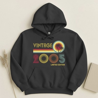 Vintage 2005 Limited Edition 21st Birthday Hoodie Retro Sunset Gift Unisex Hoody