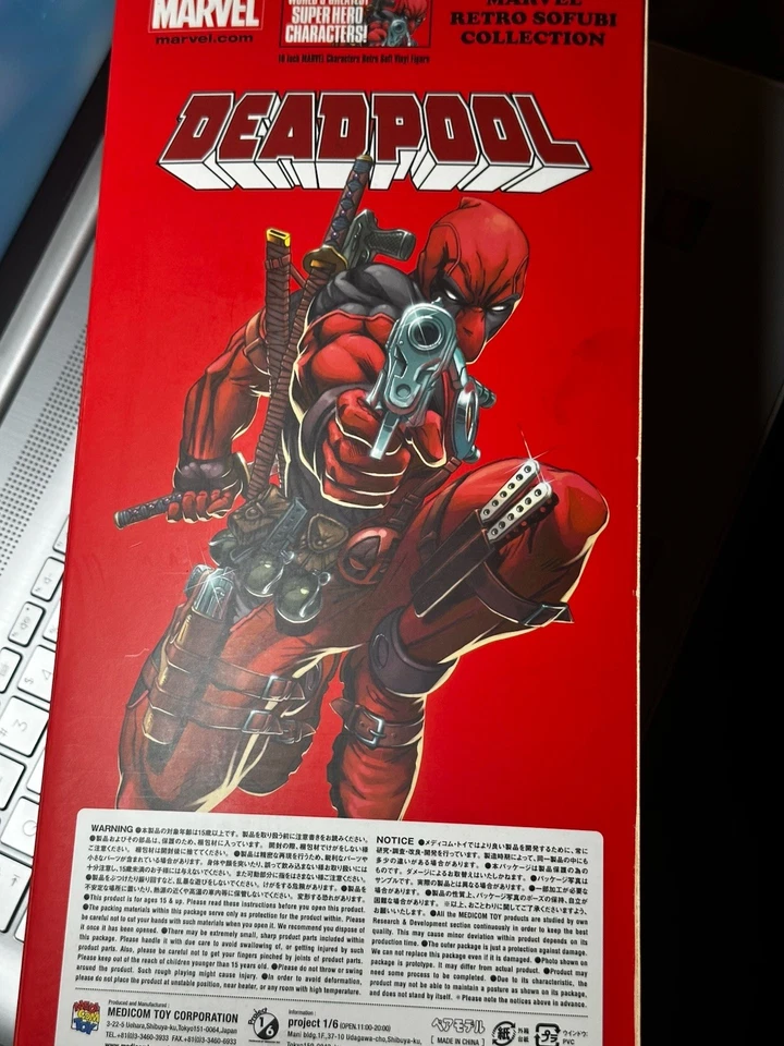 Marvel Hero Sofubi Retro Deadpool X-Force PX Gris de Medicom Foto 3 de 3