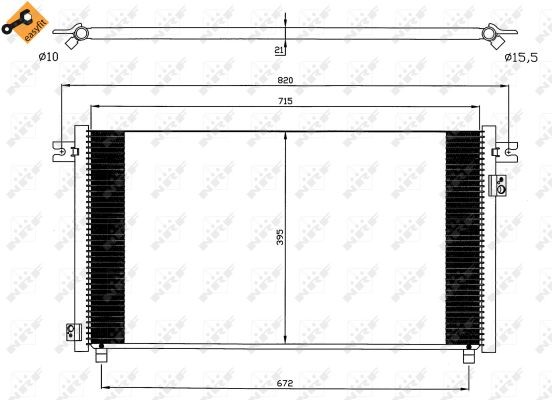 CONDENSER AIR CONDITIONING 35574 FOR NISSAN PATROL/GR/V/Wagon/Mk/II/IV/Station - Image 2