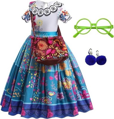 Encanto Kostüm für Mädchen Mirabel Dress Up Magie Familie Verkleidung Halloween