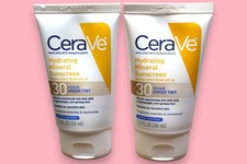 CeraVe Hydrating Sunscreen SPF 30 Face Sheer Tint, Shade: Medium 2 Pack 