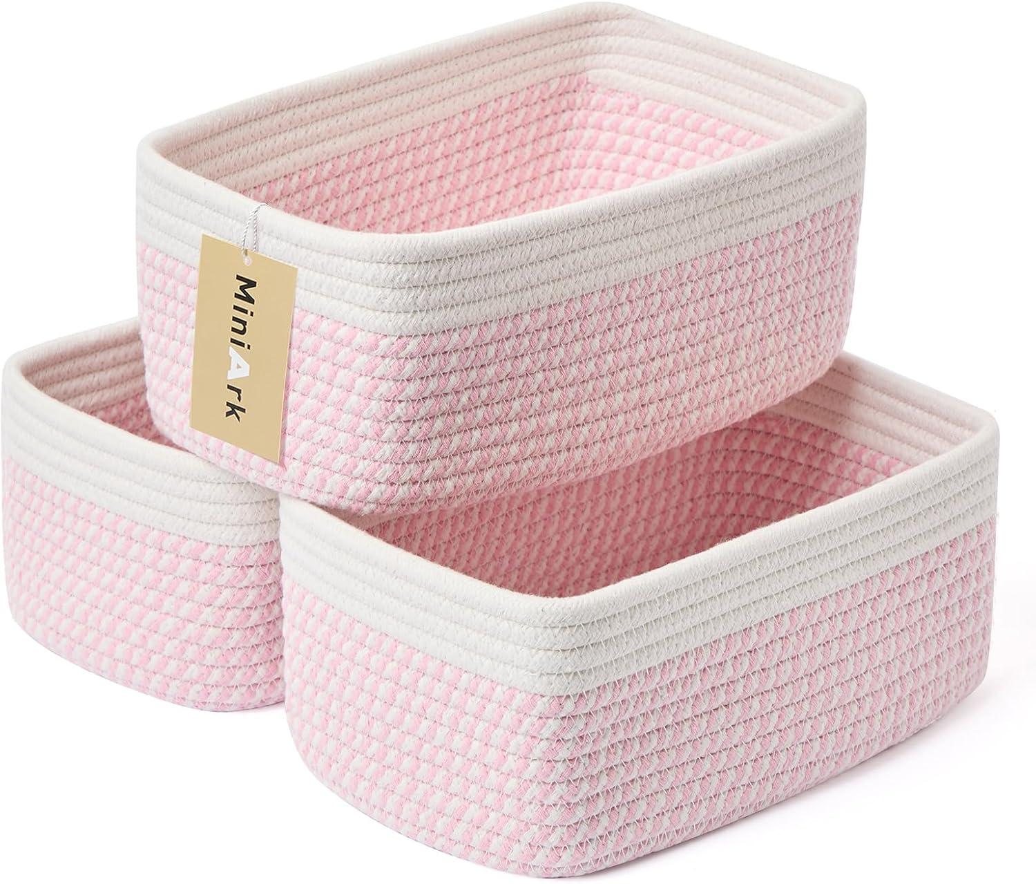 Small Storage Baskets for Organizing | Closet Organizer Bins | Shelf Toy Basket