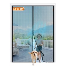 MAGZO Magnetic Screen Door 74"x81" Pet Friendly Patio