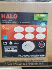 HALO HLC 6 in. 3000K Integrated LED Recessed Light Trim 6-Pack 