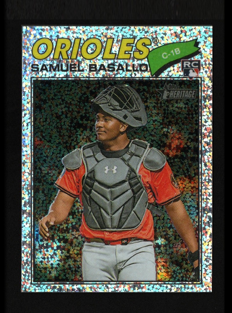 2026 Topps Heritage - Samuel Basallo #175 Chrome Silver Sparkle Refractor (RC)