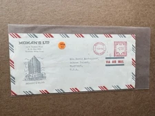 Hong Kong 1963 Meter Cover(MAM33) +AA7 #U2106 +Mohan's Bldg Cachet +Gibson Is MD