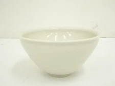 6936918: JAPANESE TEA CEREMONY / WHITE TENMOKU TEA BOWL CHAWAN / TEIICHI OKETANI
