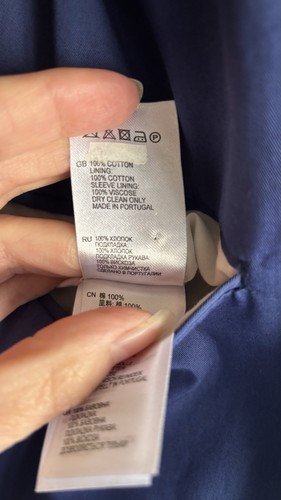 Reiss Royal Blue Cotton Blazer 40 Chest - Bild 5 von 5