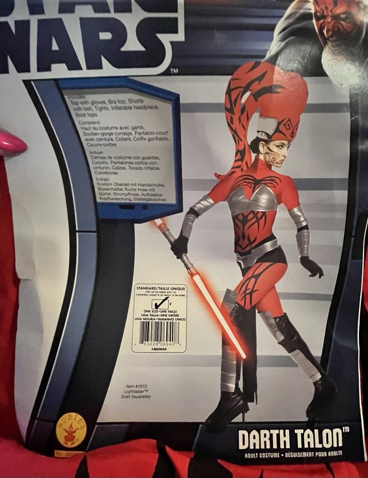 Disfraz Star Wars Darth Talon Adulto Talla Única Hasta 12 Rubíes Sith Juegos con disfraces NUEVO Foto 2 de 3