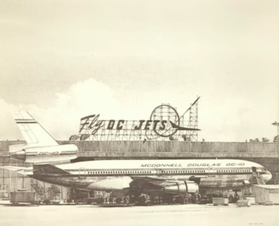 McDonnell Douglas DC-10 Commercial Jet Vintage Aviation Airplane