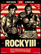 METALLSCHILD ROCKY 3 BALBOA VS CLUBBER LANG 30 X 20 CM