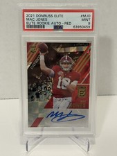 2021 Donruss Elite Mac Jones AUTO # 7/10 Patriots Rookie RC Football Alabama