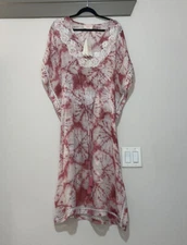 Rococo Sand Ava Pink Tie Dye Lace Detail Caftan SZ XXS NWT