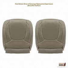 2004 2005 For Dodge Ram 1500 Lamarie Driver Passenger Bottom Leather Cover Tan