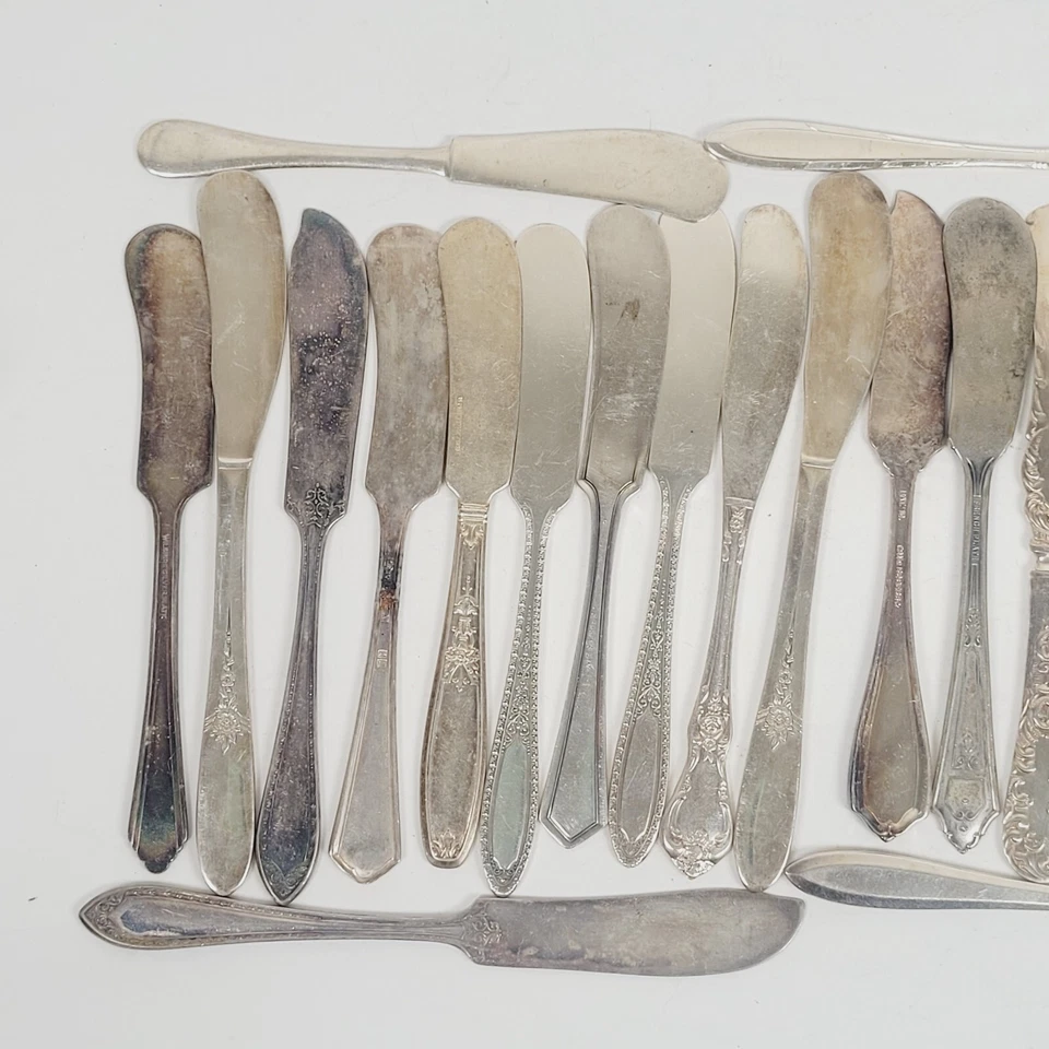 30x ВИНТАЖНЫХ АНТИКВАРНЫХ СТОЛОВЫХ ПРИБОРОВ ДЛЯ РАЗБРАСЫВАНИЯ МАСЛА ПОСЕРЕБРЕННЫЕ ЛОТ ТОВАРОВ ПОВТОРНОЕ ИСПОЛЬЗОВАНИЕ ПОВТОРНОЕ ИСПОЛЬЗОВАНИЕ - Изображение 3 из 4