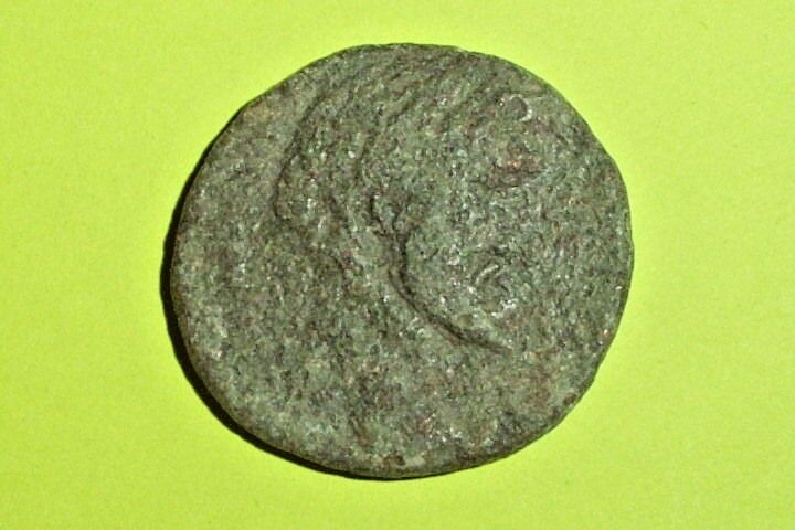 Antoninus Pius 138 AD Koinon Macedonia starożytny ROMAN COIN piorun narzędzie dobre
