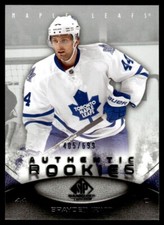2010-11 SP Game Used ROOKIES Brayden Irwin Rookie 0405/699 Toronto Maple Leafs