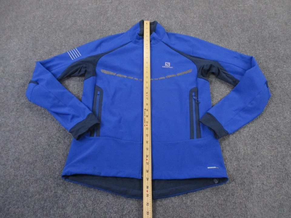 Chaqueta Salomon Mujer L Softshell Abrigo Forrado de Vellón Exterior Senderismo Lluvia Logo Foto 3 de 4