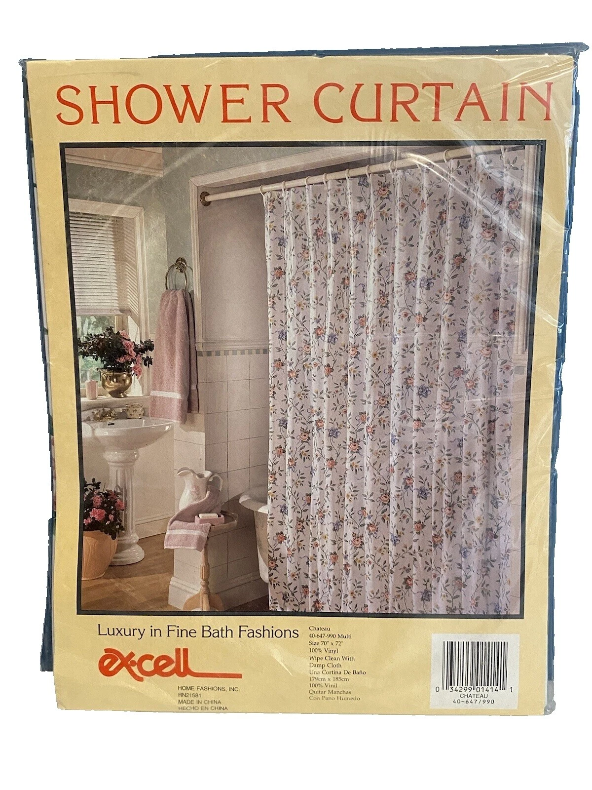 Cortinas de Ducha Floral Ex-cell