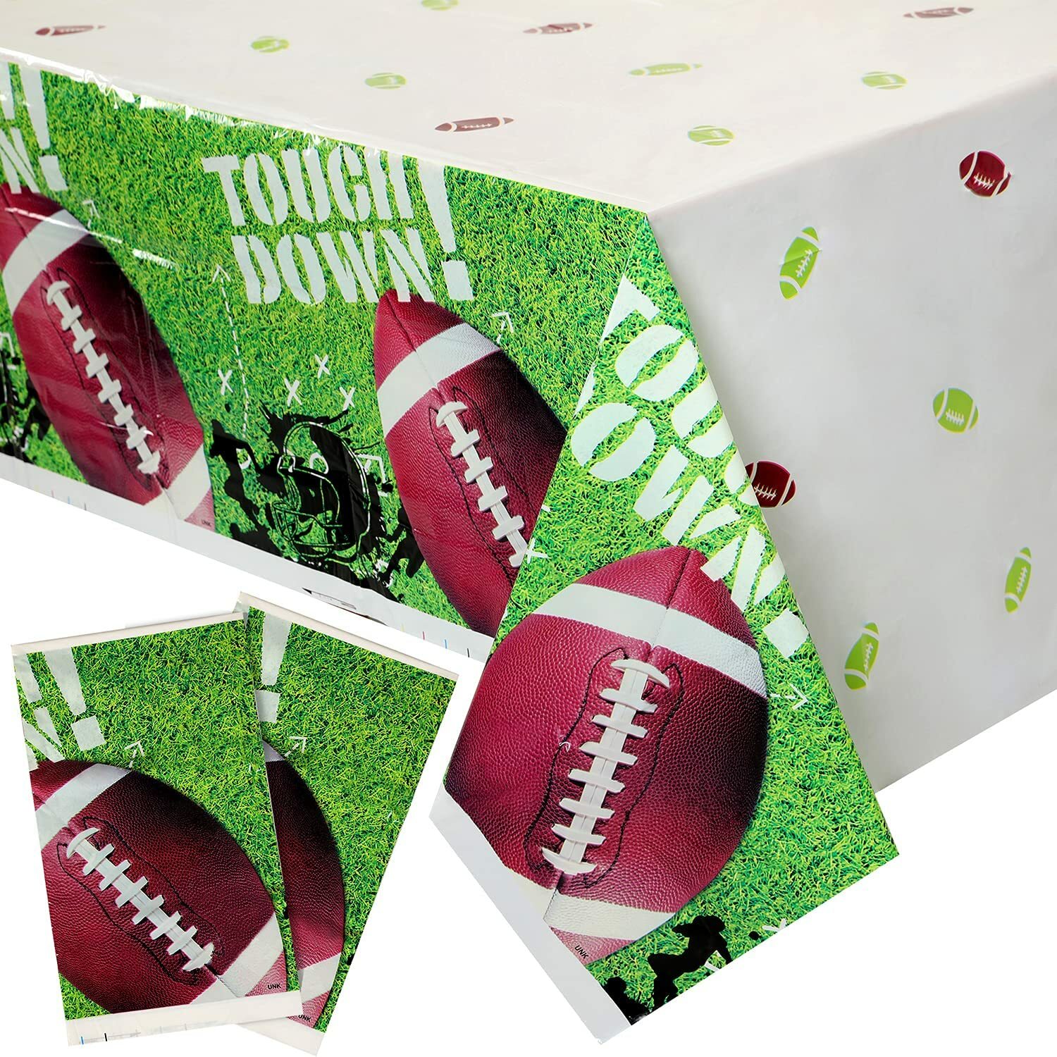 Touchdown Football Field Plastic Tablecloth Football Birthday Party