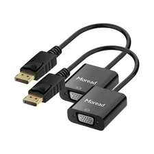 Moread Displayport to VGA adapter Gold-Plated DP to VGA Adapter (Male to Female)