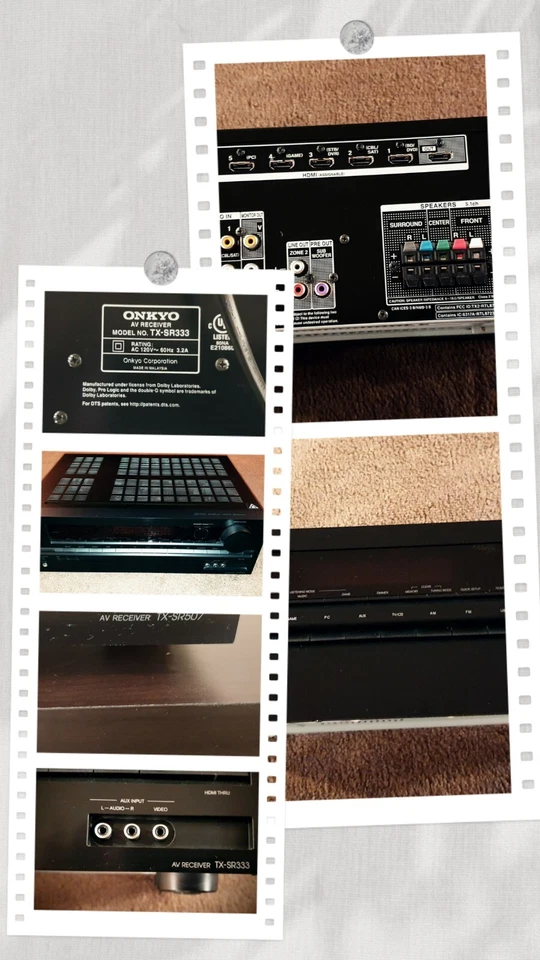 Onkyo TX-SR333 5.1-Channel ⭐Home Theater Receiver with Bluetooth *READ* ⭐ - Image 3 of 4