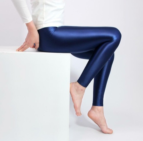Womens Shiny Leggings Yoga Nylon Sexy 