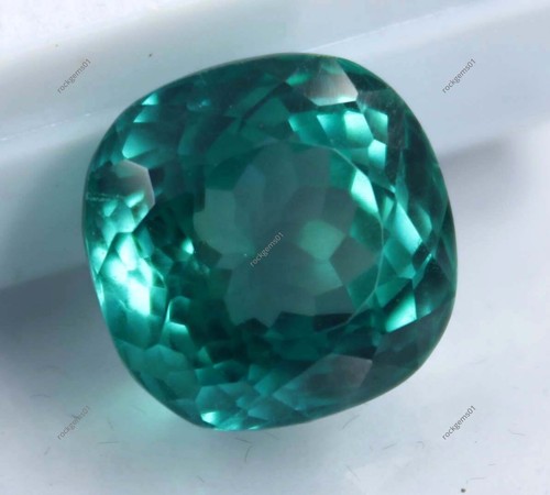 Zaffiro Montana Naturale 9 Ct Verde Bluastro Taglio Cuscino Pietra Preziosa Sciolta CERTIFICATO - Foto 6 di 6
