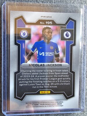 2023-24 Panini Prizm Premier League Nicolas Jackson Silver Prizm