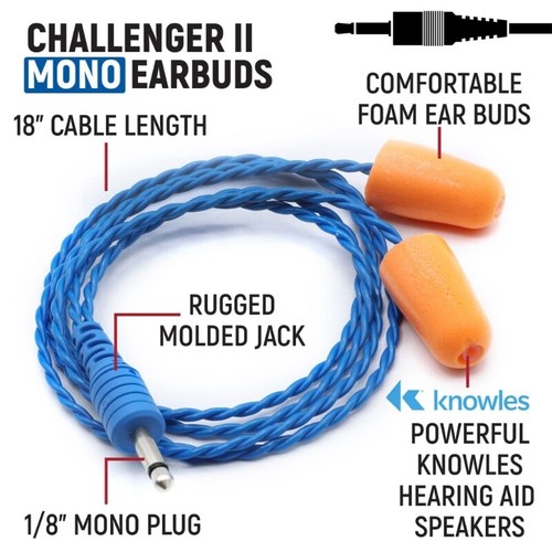 53cm Cord Radio Foam Earbuds 3.5mm Plug Auto Racing Noise Reduction Foam Earbuds - Zdjęcie 6 z 8